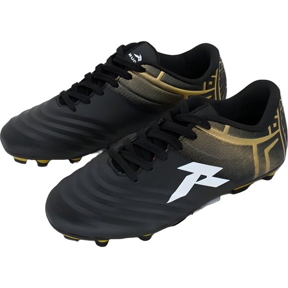RUNIC Soccer Cleats Men Boys Firm Ground Football Boots Black US 6 EU 37 - Picture 2 of 6